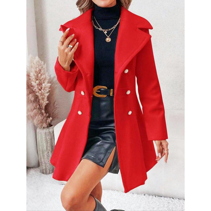 Damen eleganter Trenchcoat mit tailliertem Schnitt Drune