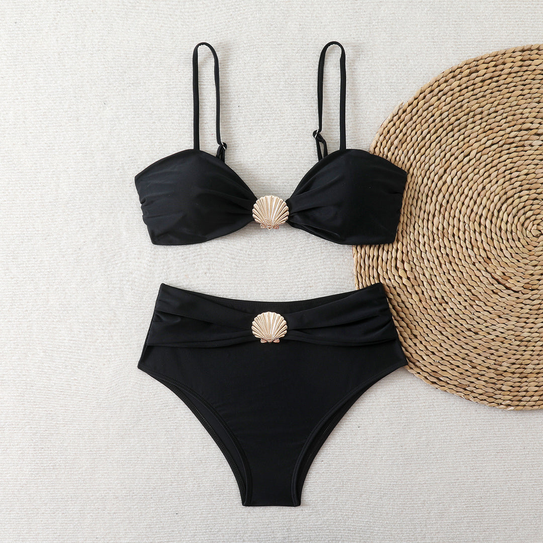 Damen Bandeau-Bikini mit eleganten Muschel-Details Drune