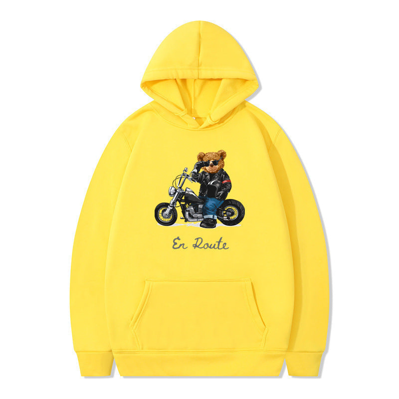 Damen Kapuzenpullover mit einzigartigem Bärenmotiv und lässiger Passform Drune