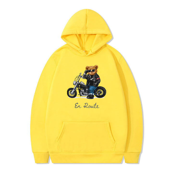 Damen Kapuzenpullover mit einzigartigem Bärenmotiv und lässiger Passform Drune