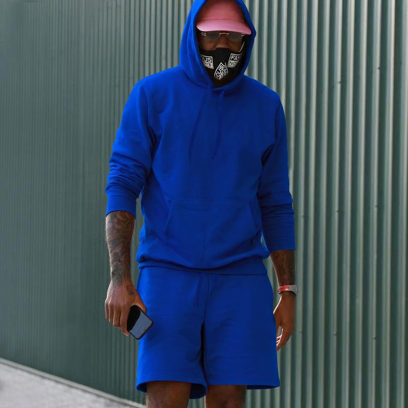 Herren sportliches Hoodie- und Shorts-Set aus hochwertigem Sweatmaterial Drune