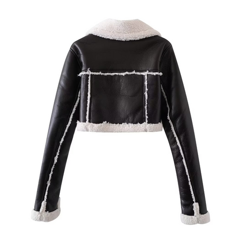 Drune | Fleece Winterjacke in Kurzform