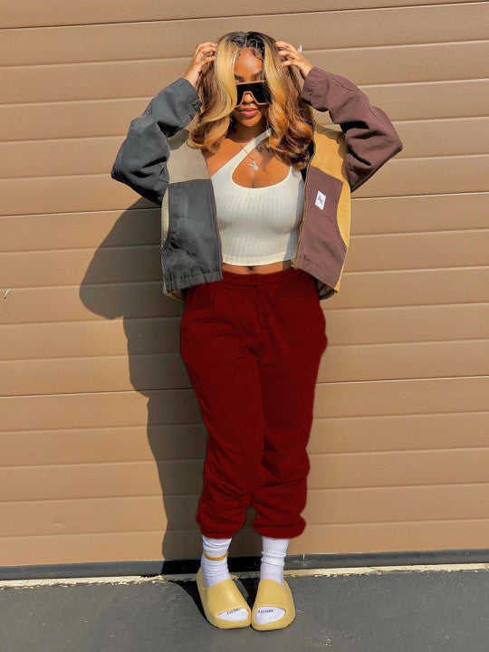 Damen hochwertige Sweatpants mit elastischem Bund und seitlichen Taschen Drune