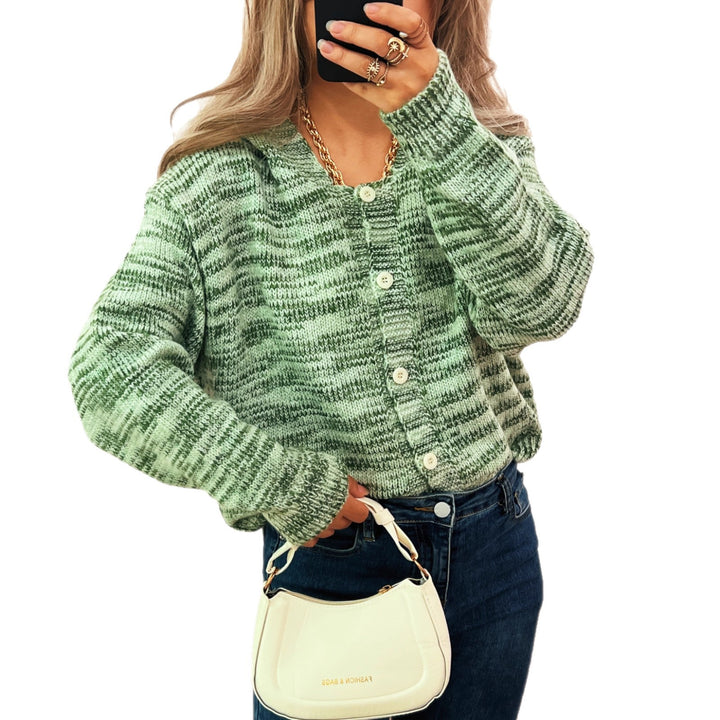 Damen verspielt gestrickte Cardigan mit buntem Strukturmuster Drune