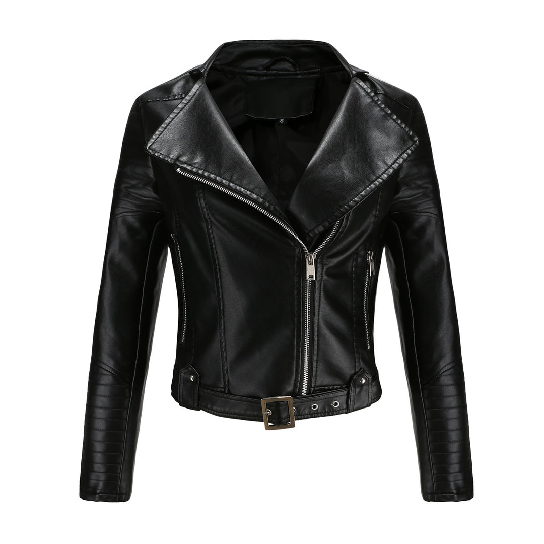 Damen modische Bikerjacke mit stylischem Steppmuster und attraktiven Reißverschlussdetails Drune
