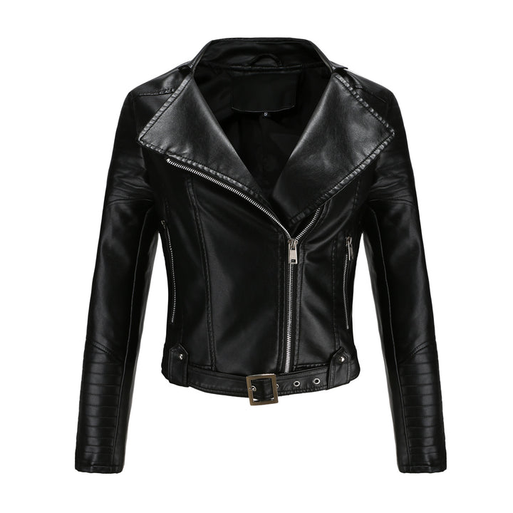 Damen modische Bikerjacke mit stylischem Steppmuster und attraktiven Reißverschlussdetails Drune