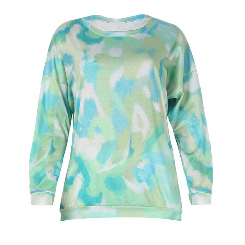 Damen Bequemes Sweat-Outfit mit modernen Batik-Details Drune