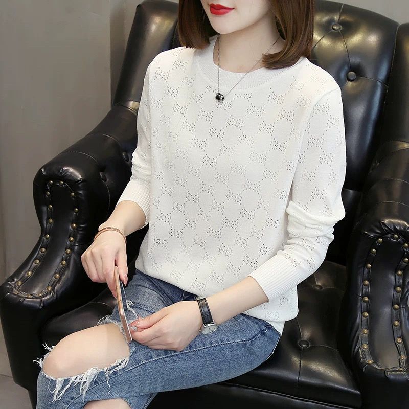 Damen Strickpullover mit eleganter Lochmusterstruktur Drune