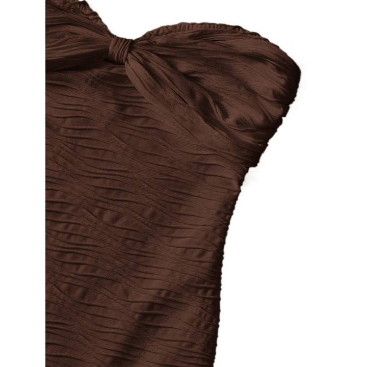 Damen Maxikleid mit gerafftem Design und seitlichem Schlitz Drune