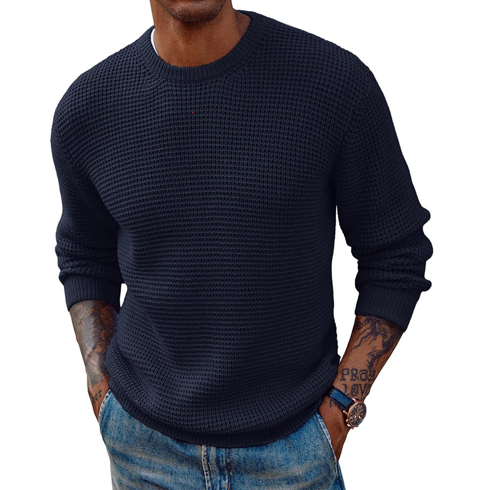Herren Großer Strickpullover mit strukturiertem Gewebe Drune