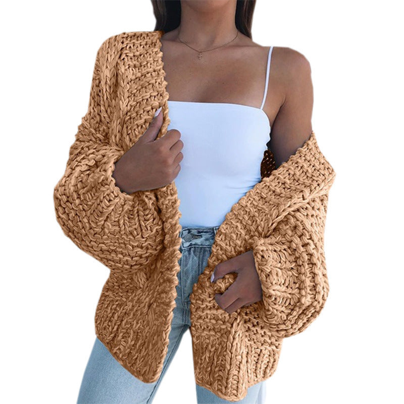 Damen Grobstrickcardigan mit oversized Ärmeln und lässigem Schnitt Drune