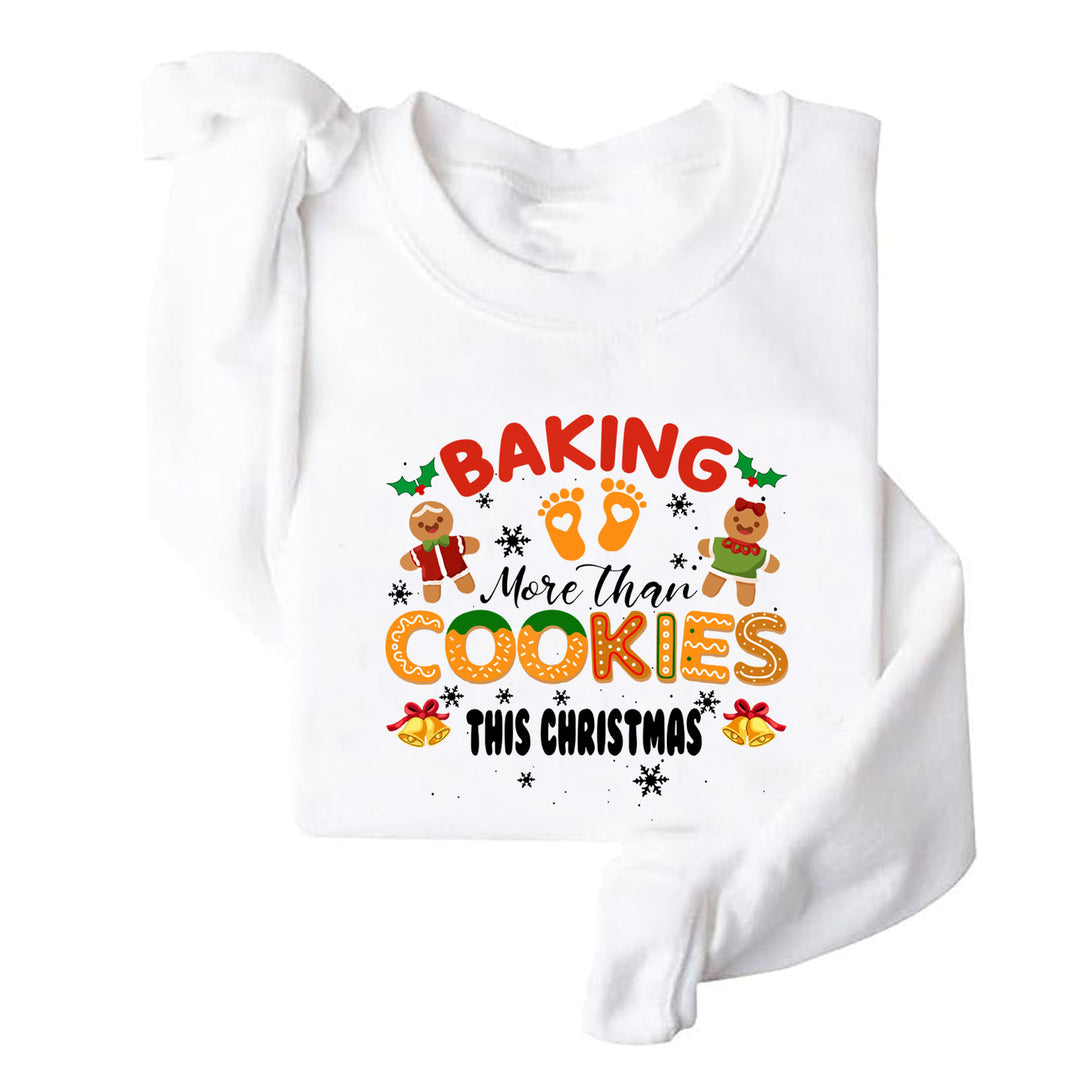 Damen Sweatshirt mit weichem Fleece-Innenfutter und fröhlichem Weihnachtsdruck Drune