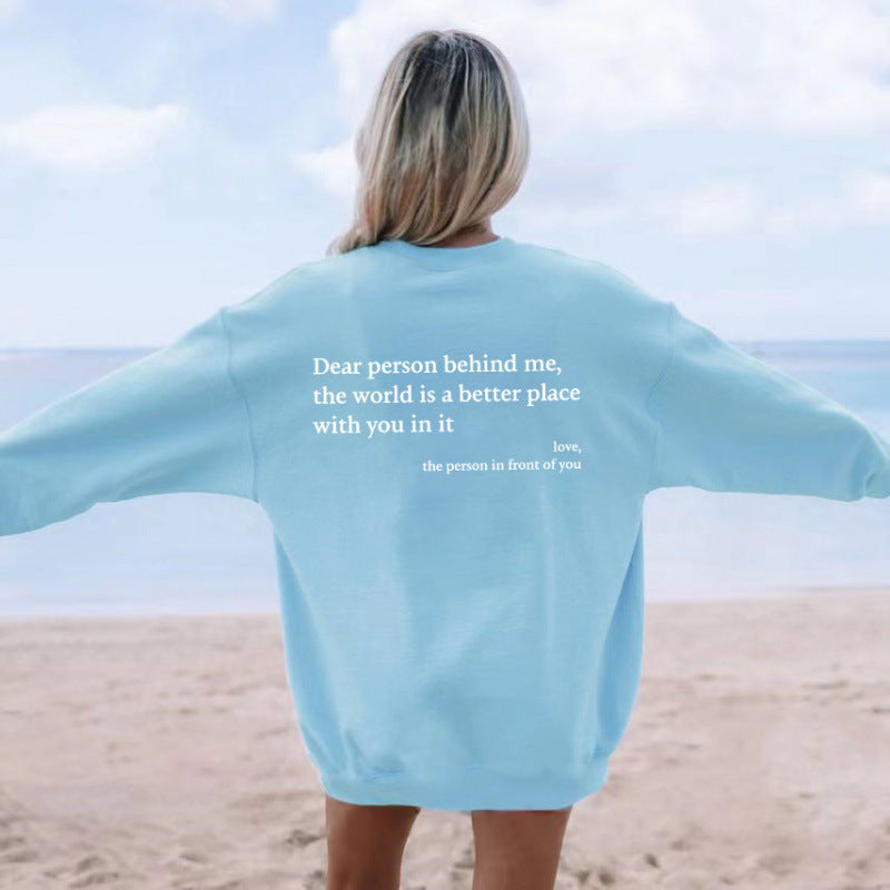 Damen Sweatshirt mit inspirierendem Schriftzug Drune