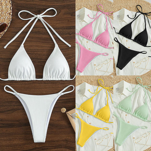 Damen Triangel-Bikini mit feinen Rüschendetails Drune