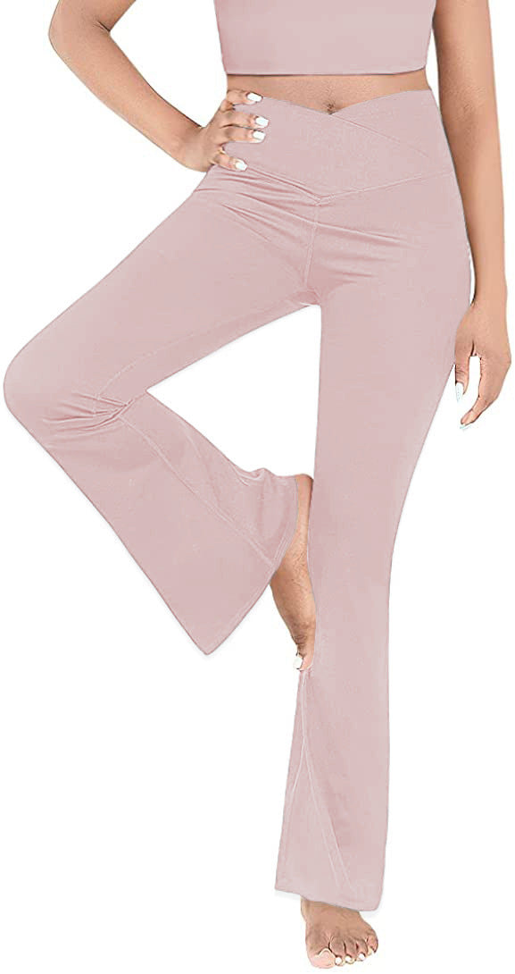 Damen lässige Bootcut-Leggings mit hohem Bund und atmungsaktivem Material Drune