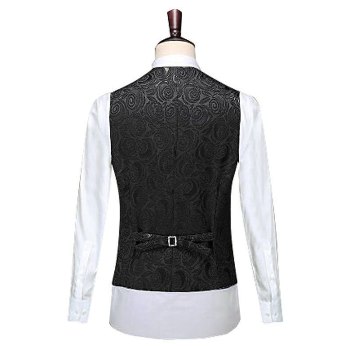 Herren nan Jacquardweste mit ornamentaler Struktur, spitz zulaufendem Saum und satinierter Rückseite Drune