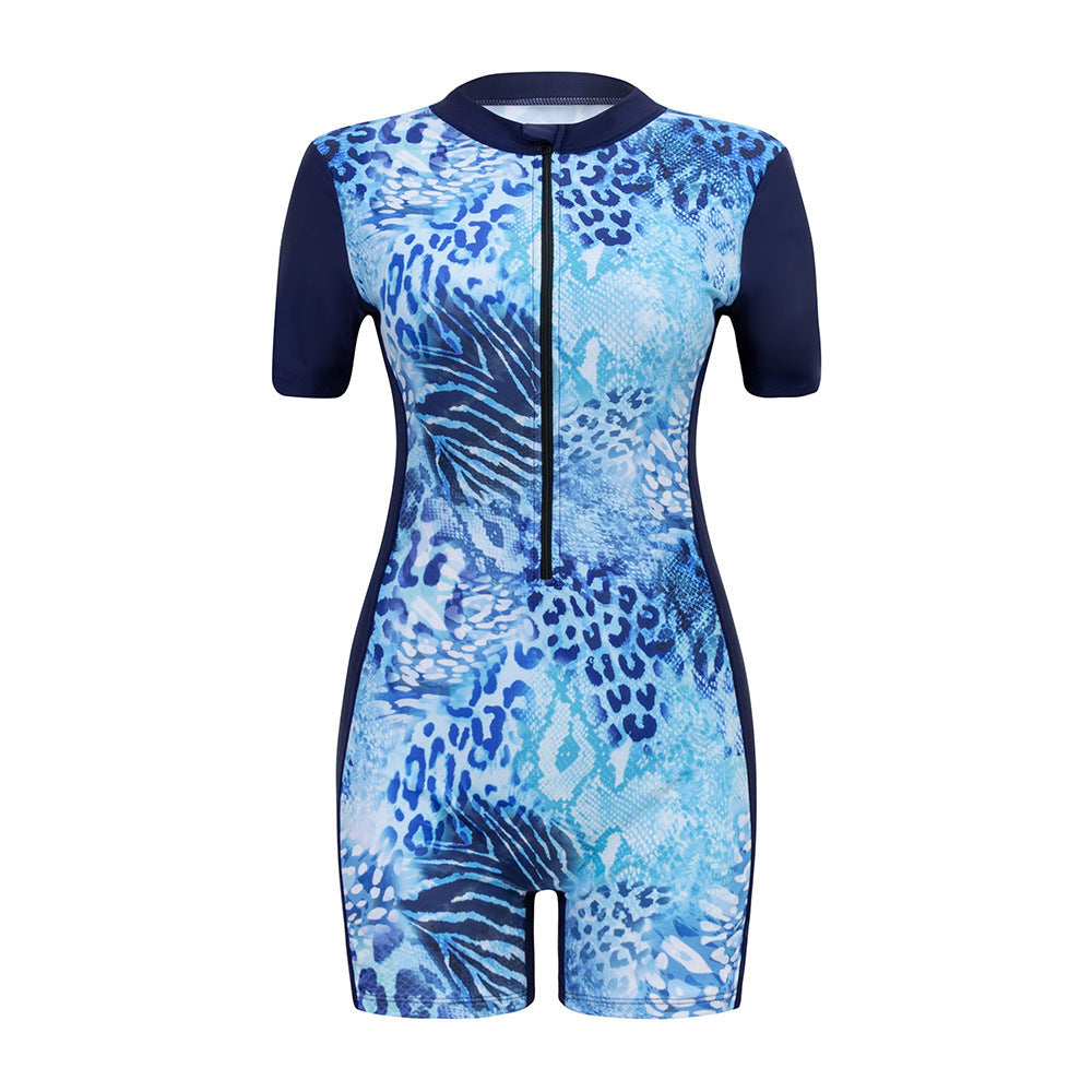 Damen funktionaler Kurzarm-Schwimmananzug Drune