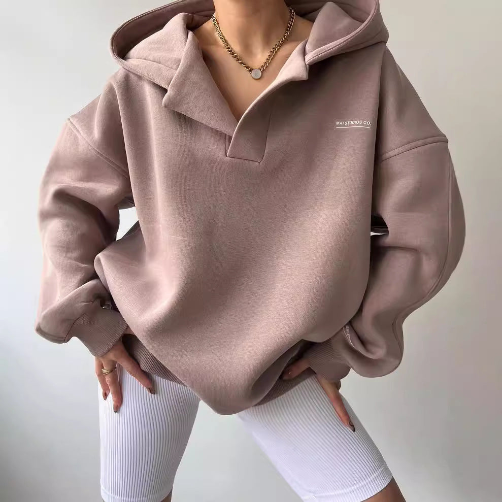 Damen Oversized Kapuzenpullover Drune