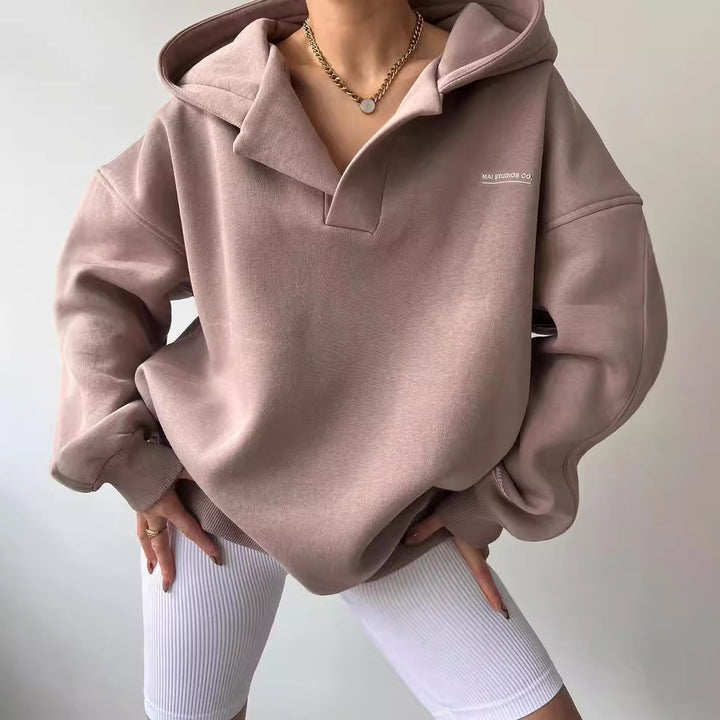 Damen Oversized Kapuzenpullover Drune