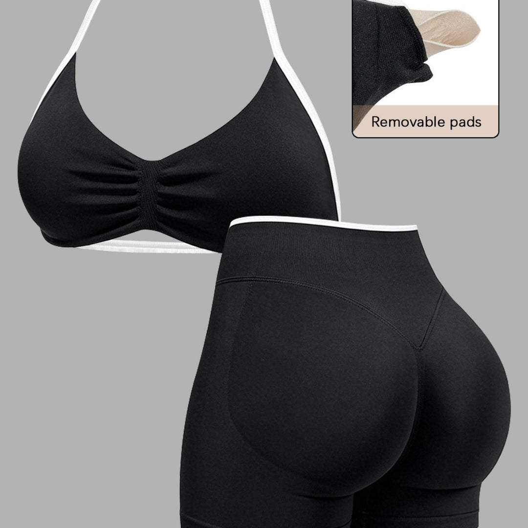 Damen Sportliches Crop-Top und Shorts-Set Drune