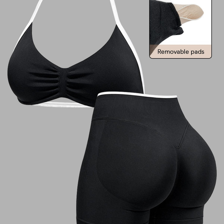 Damen Sportliches Crop-Top und Shorts-Set Drune