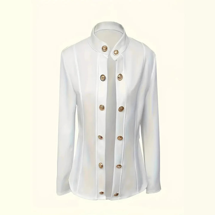 Damen elegante Couture-Jacke mit Schmuckknöpfen und tailliertem Schnitt Drune