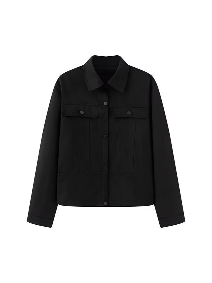 Damen modische Utility-Jacke mit großen Taschen und trendigem Schnitt Drune