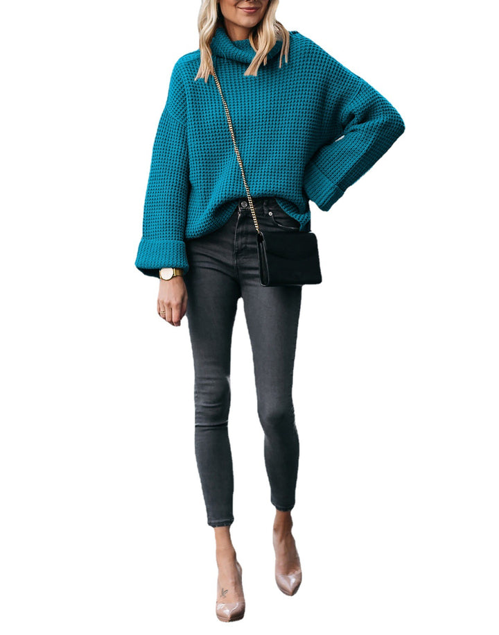 Damen Grobstrickpullover mit modernem Waffelmuster und oversized Schnitt Drune