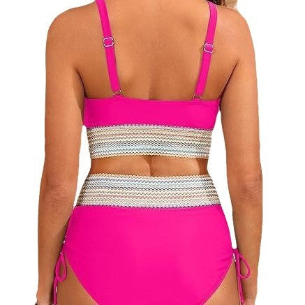 Damen Bikini-Set mit Wickeloberteil und verstellbarem Bund Drune