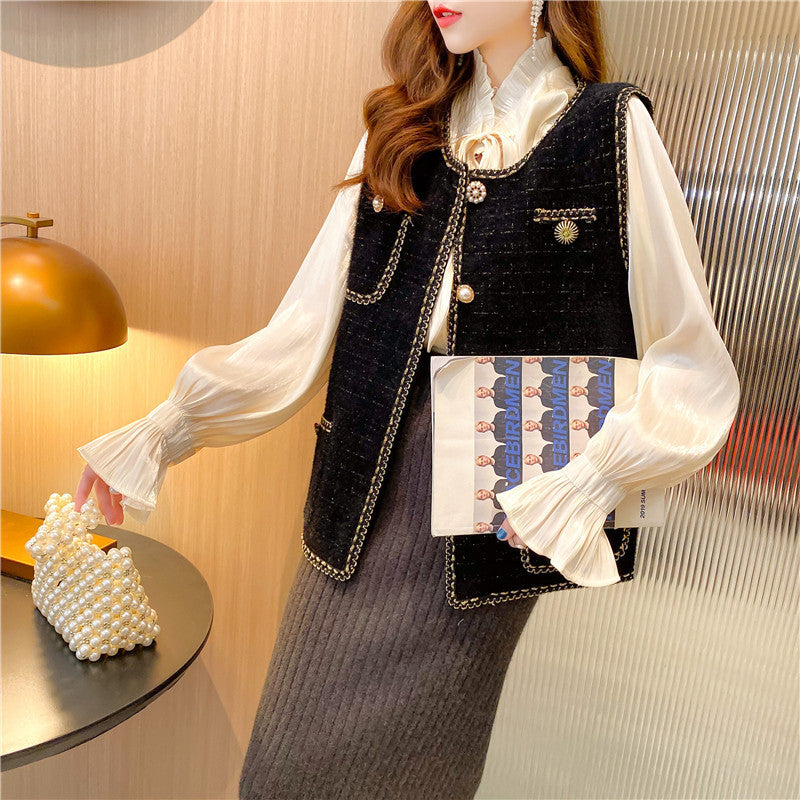 Damen eleganter Strickjacke mit dekorativen Knöpfen und stylischem Design Drune