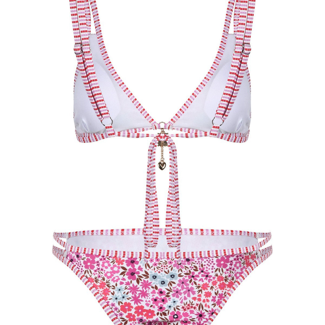 Damen Bikini-Set mit floralem Muster und verstellbaren Trägern Drune