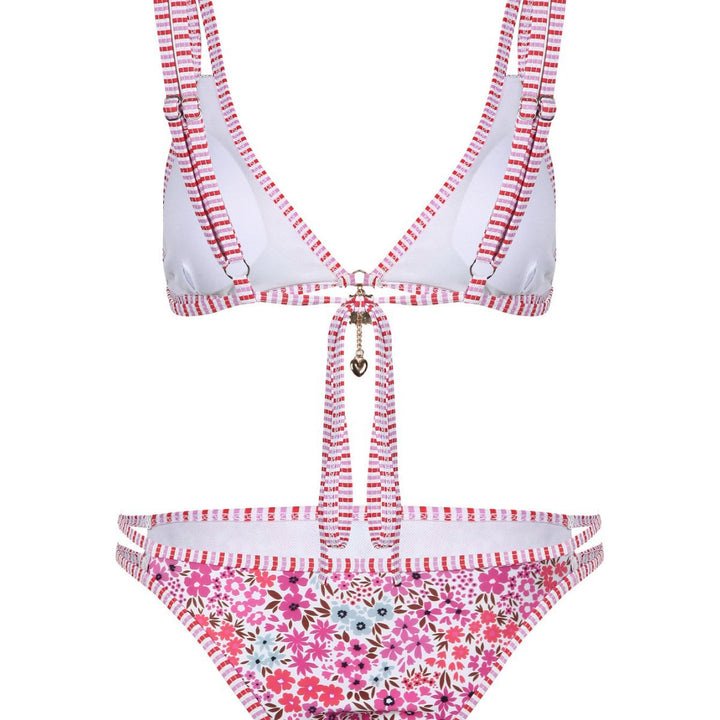 Damen Bikini-Set mit floralem Muster und verstellbaren Trägern Drune