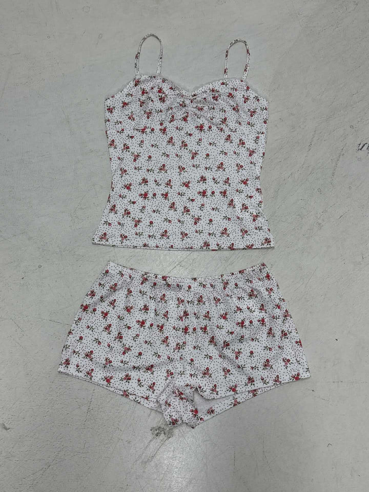 Damen Schlafanzug-Set mit verspieltem Blumenmuster und komfortablem Schnitt Drune