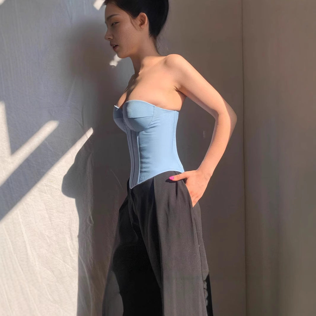 Damen Korsettoberteil mit verstärktem Bustier Drune