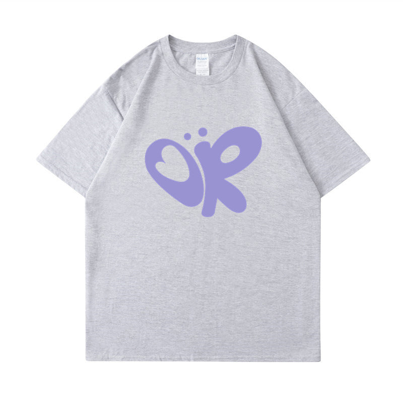 Damen lässiges T-Shirt mit einzigartigem Grafikdruck Drune