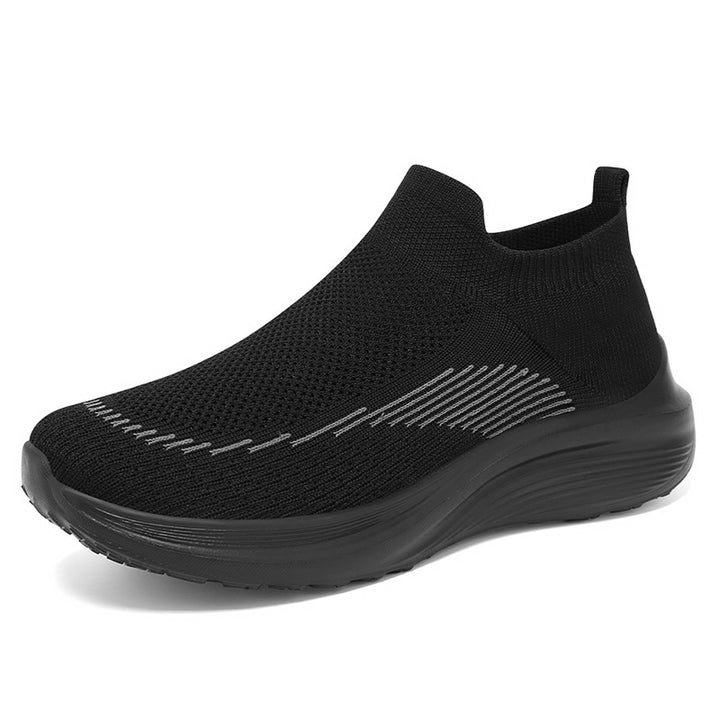 Damen nan ultraleichter Strick-Fit-Reisesneaker mit ergonomischem Memory-Fußbett, elastischem Sockeneinstieg und rutschfester Travel-Profilsohle Drune