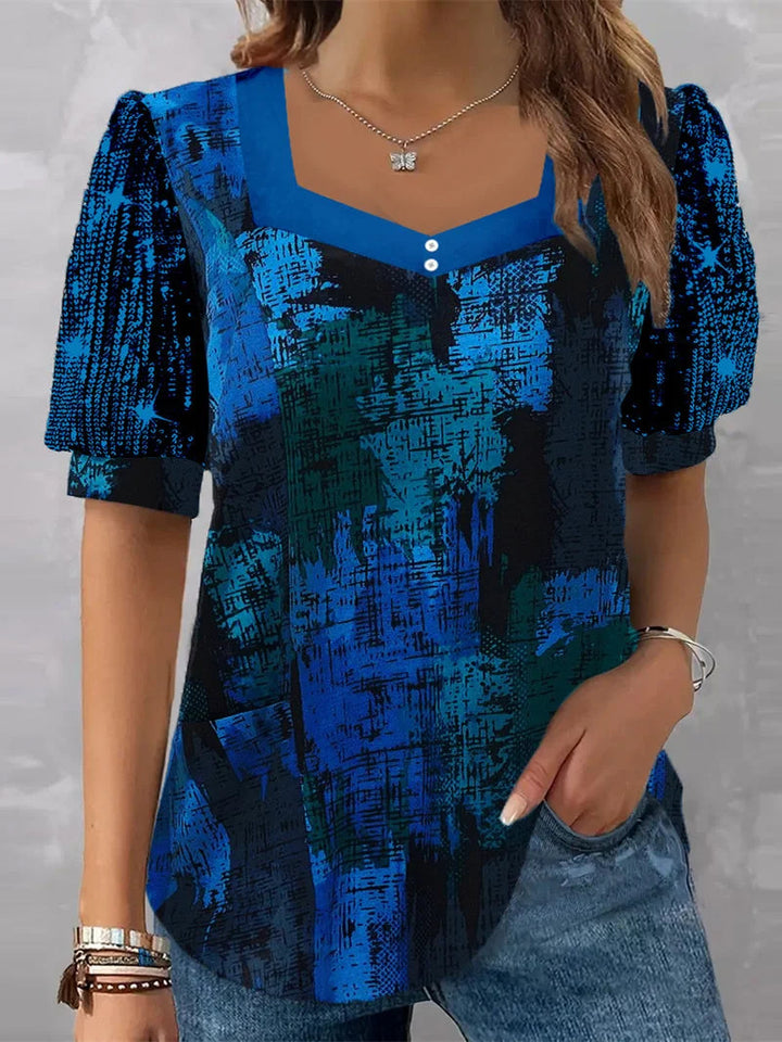 Damen Glitzernde V-Pullover Bluse Drune