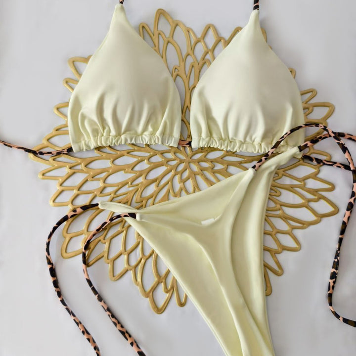 Damen Triangel-Bikini mit floralem Detail Drune