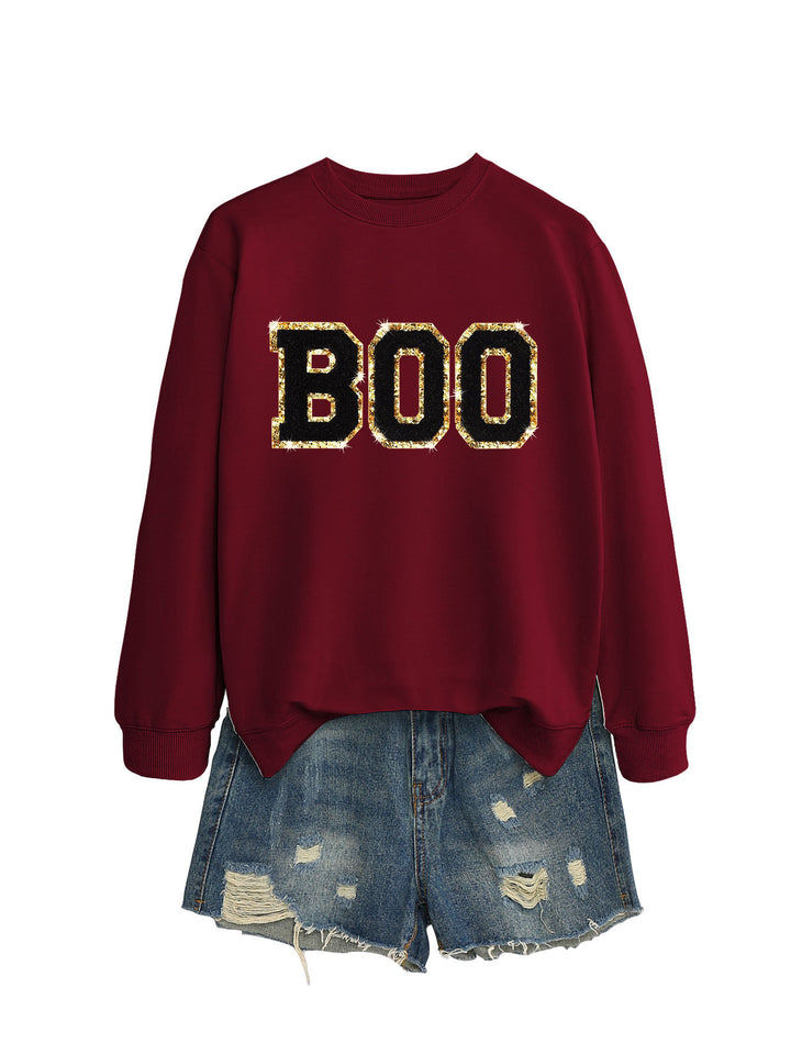 Damen Sweatshirt mit glitzerndem Aufdruck Drune