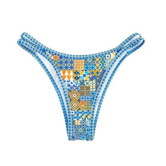 Damen Trendiger Unterteil-Bikini mit geometrischem Muster Drune