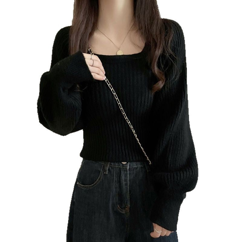 Damen Strickpullover mit weit geschnittenen Ärmeln Drune