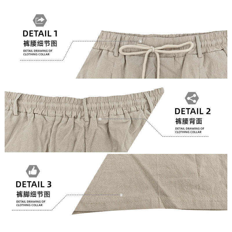 Herren nan knielange leichte Funktionsshorts mit Elastikbund, Kordelzug und tiefen Eingrifftaschen Drune