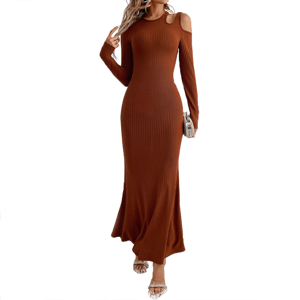 Damen Maxikleid mit elegantem Cut-Out-Design und figurumspielendem Schnitt Drune