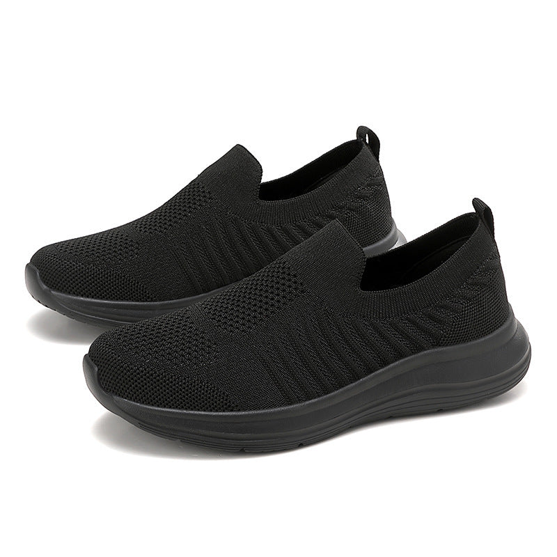 Damen nan atmungsaktiver Strick-Slipper mit viskoelastischer Innensohle und flexibler Gummilaufsohle Drune