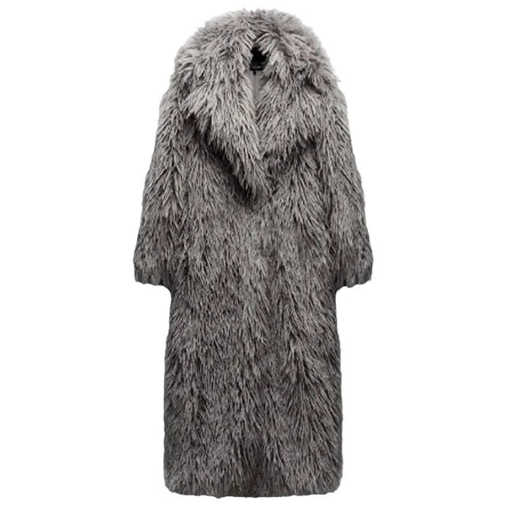 Damen Flauschiger Oversized-Mantel aus Kunstpelz Drune