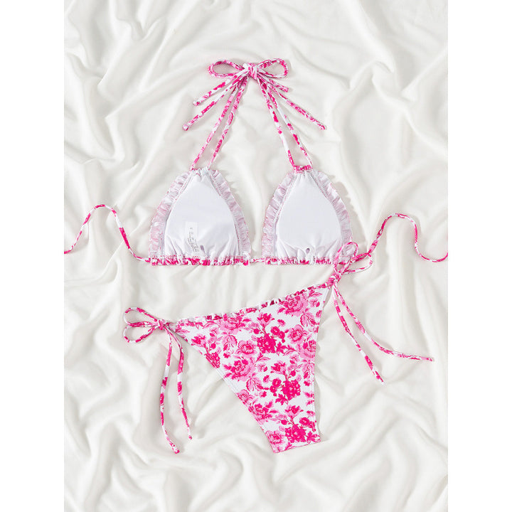 Damen Triangel-Bikini mit verspieltem Rüschen-Design Drune