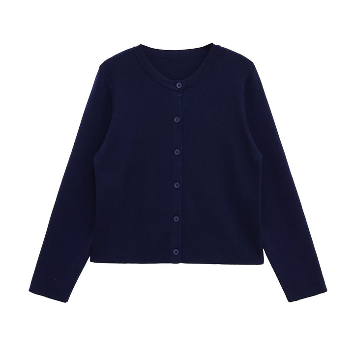 Damen lässige Strickjacke mit feinen Knopfdetails Drune