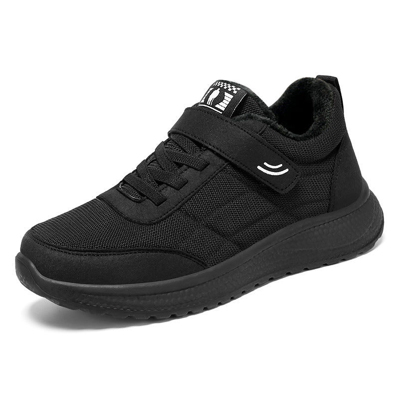 Damen nan gefütterter Komfort-Walking-Sneaker mit niedrigem Schaft, Klettverschluss und stoßabsorbierender EVA-Dämpfung Drune
