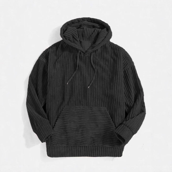 Damen gemütlicher Kapuzenpullover im modernen Rippdesign Drune