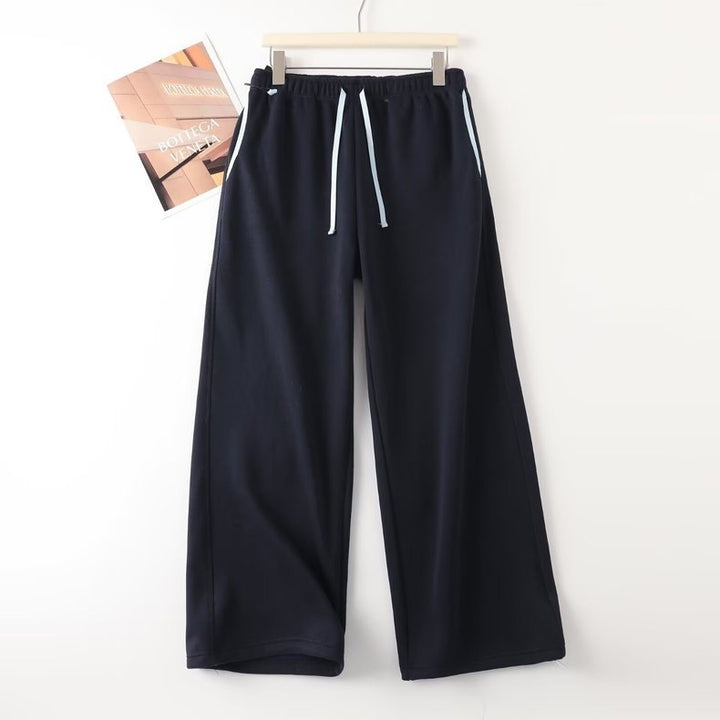 Damen lässige Freizeithose mit elastischem Bund und seitlichen Taschen Drune